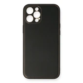İphone 12 Coco Deri Silikon Kapak - Siyah thumbnail 1