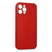 İphone 12 Coco Deri Silikon Kapak - Kırmızı thumbnail 3