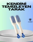 Kendini Temizleyen Ergonomik Saç Tarağı – Abs Gövde, Silikon thumbnail 1