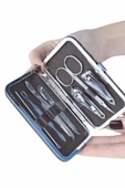 7 Parça Paslanmaz Çelik Manikür Pedikür Seti Çantalı Profesyonel thumbnail 5