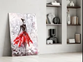 Balerin (Kırmızı) Cam Tablo thumbnail 6