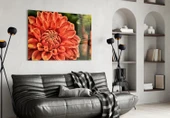Turuncu Gerbera Cam Tablo thumbnail 4