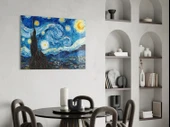 Van Gogh Yıldızlı Gece Cam Tablo thumbnail 5