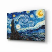 Van Gogh Yıldızlı Gece Cam Tablo thumbnail 1
