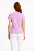 Kadın Basic & Baskılı Yuvarlak Yaka T-Shirt - Pembe thumbnail 2