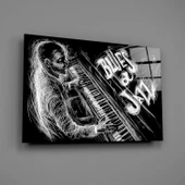Caz Blues Müziği Cam Tablo thumbnail 2