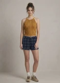 Kadın Triko Örme Halter Yaka Crop Bluz - Camel thumbnail 2