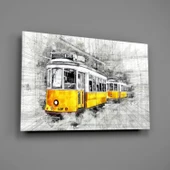 Sarı Tramvay Basel Cam Tablo thumbnail 2