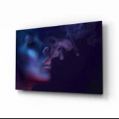 Duman ve Kadın Cam Tablo thumbnail 1