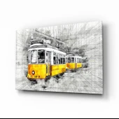 Sarı Tramvay Basel Cam Tablo thumbnail 1