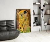 Gustav Klimt "Öpücük" Cam Tablo thumbnail 5
