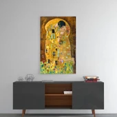 Gustav Klimt "Öpücük" Cam Tablo thumbnail 8
