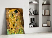 Gustav Klimt "Öpücük" Cam Tablo thumbnail 6