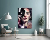 Soyut Kadın Portresi Cam Tablo thumbnail 4