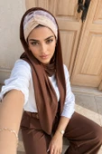 Kahve Batik Desen Hazır Şal thumbnail 1