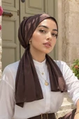 Koyu Vizon Eşarp Bone thumbnail 2
