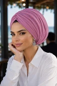 Koyu Pembe Çift Katlı Drapeli Salaş Bone thumbnail 1