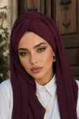 Bordo Burgu Hazır Şal thumbnail 2