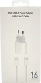 35W USB-C ADAPTÖR TYPE-C TO TYPE-C KABLO IPHONE 16 PRO MAX ŞARJ SETİ thumbnail 1