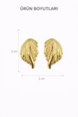 Monstera Gold Çivi Küpe thumbnail 3