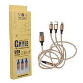 Pm-2368 Micro Usb - - Data Kablosu 2.1 Amper 110Cm Örgülü thumbnail 3