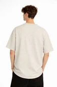 Panda - Baskılı Oversize Tişört BEJ thumbnail 2