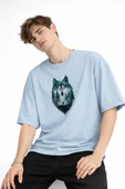 Wolf - Oversize Erkek Tişört Bebek Mavisi thumbnail 1