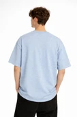 MN - Bear Baskılı Oversize Tişört AÇIK MAVİ thumbnail 4