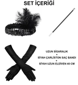 Siyah Charliston Aksesuar Seti thumbnail 2