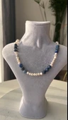 İnci lapis lazuli kolye thumbnail 3