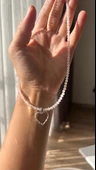 Pembe kuvars 925 ayar kolye thumbnail 2