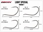 Decoy Worm 7 Light Special Delikli Olta İğnesi BN #2 (9 Adet) thumbnail 2