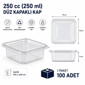 250 cc Sızdırmaz Kap 100 Adet thumbnail 1