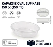 Oval Sup Kase 150 cc KAPAKSIZ - 2000 adet thumbnail 1