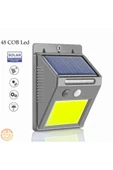 Solar 48 LED Bahçe Lambası - Geniş Açılı Panel - Duvara Monte thumbnail 2