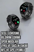 Akıllı Saat Sesli Görüşme Bluetooth Bağlantılı 3 Kordonlu thumbnail 4