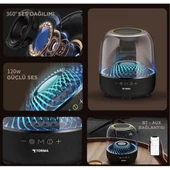 D33 Siyah Taşınabilir Kablosuz Bluetooth Hoparlör thumbnail 2
