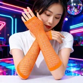 Retro Turuncu File Parmaksız Eldiven 26 cm thumbnail 3