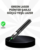 Yüksek Güçlü Yeşil Lazer Pointer 5000mW Şarjlı thumbnail 1