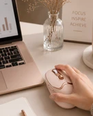 Ergonomik Tasarımlı Kablosuz Mouse Bluetooth ve USB Alıcılı thumbnail 1
