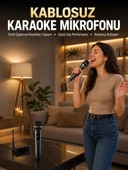 Profesyonel Kablosuz Mikrofon Seti Çift Mikrofonlu thumbnail 1