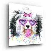 Sevimli Köpek Cam Tablo thumbnail 1