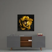 Floral Sarı Cam Tablo thumbnail 4