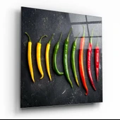 Renkli Biberler Cam Tablo thumbnail 1