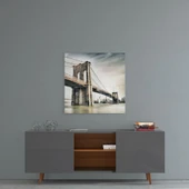 Brooklyn Köprüsü Cam Tablo thumbnail 4