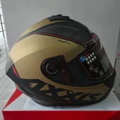 KAPALI KASK AXXIS MAT GOLD SİYAH M thumbnail 1