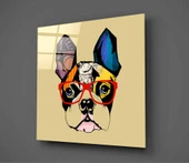 Bulldog Köpek Cam Tablo thumbnail 2