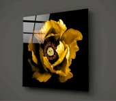 Floral Sarı Cam Tablo thumbnail 2