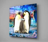 Penguen Ailesi Cam Tablo thumbnail 2