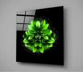 Yeşil Lotus Cam Tablo thumbnail 2